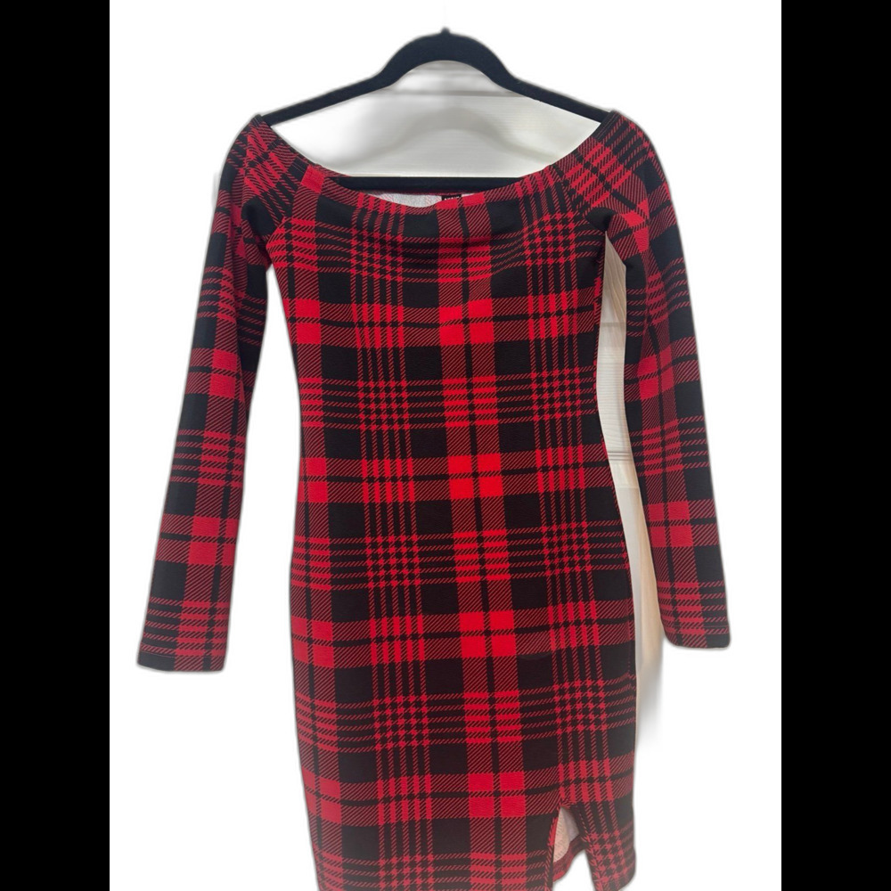 Plaid mini dress